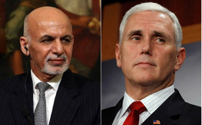 Pence, Ghani Discusses  Security Situation, Elections
